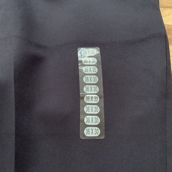 Chaps Pants Men's 36x30 Navy Pleated Classic Fit Cotton Trousers Cuffed Hem - Picture 5 of 8